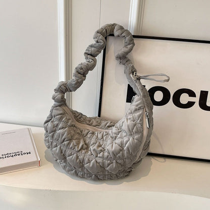 Trendy Velvet Cloud Tote Bag Soft Casual Shoulder Bag