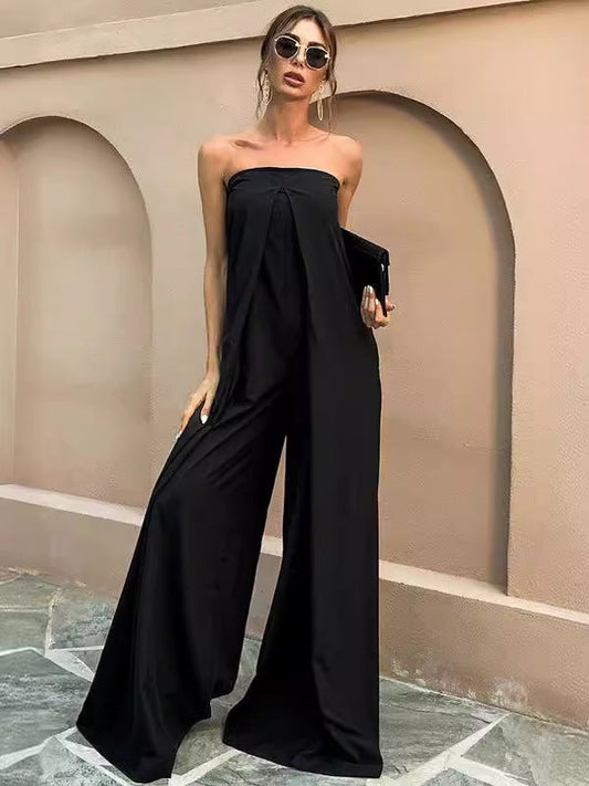 Elegant Off-Shoulder Jumpsuit for Women in Polyester