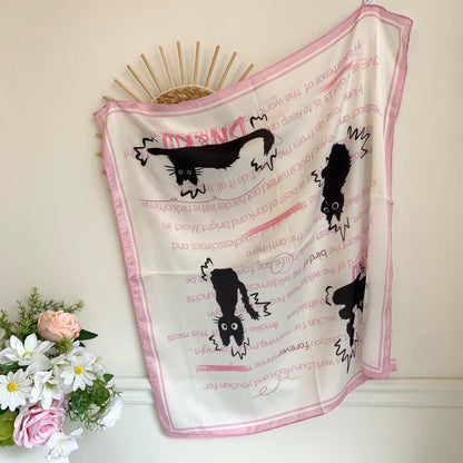 Retro Star Colorful Print Square Scarf