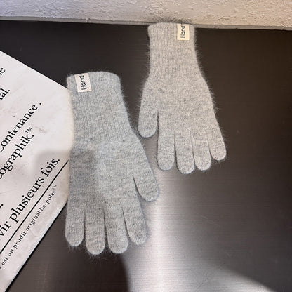 Winter Knit Warm Solid Color Gloves