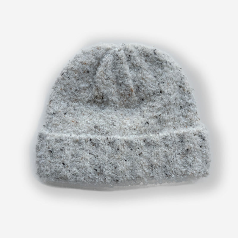 Wool Blend Colorful Dots Knit Beanie for Women