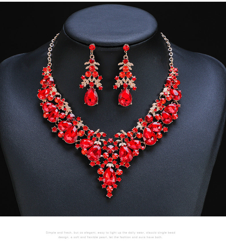Elegant Alloy Necklace and Earring Set for Women
