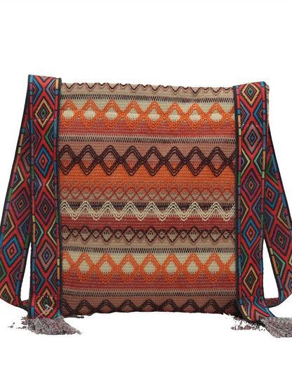 Vintage Ethnic Style Fringe Shoulder Bag Casual Tote
