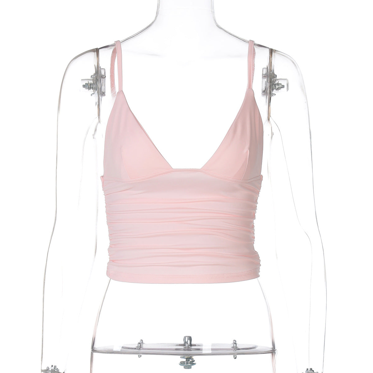 Trendy Casual V-Neck Crop Top