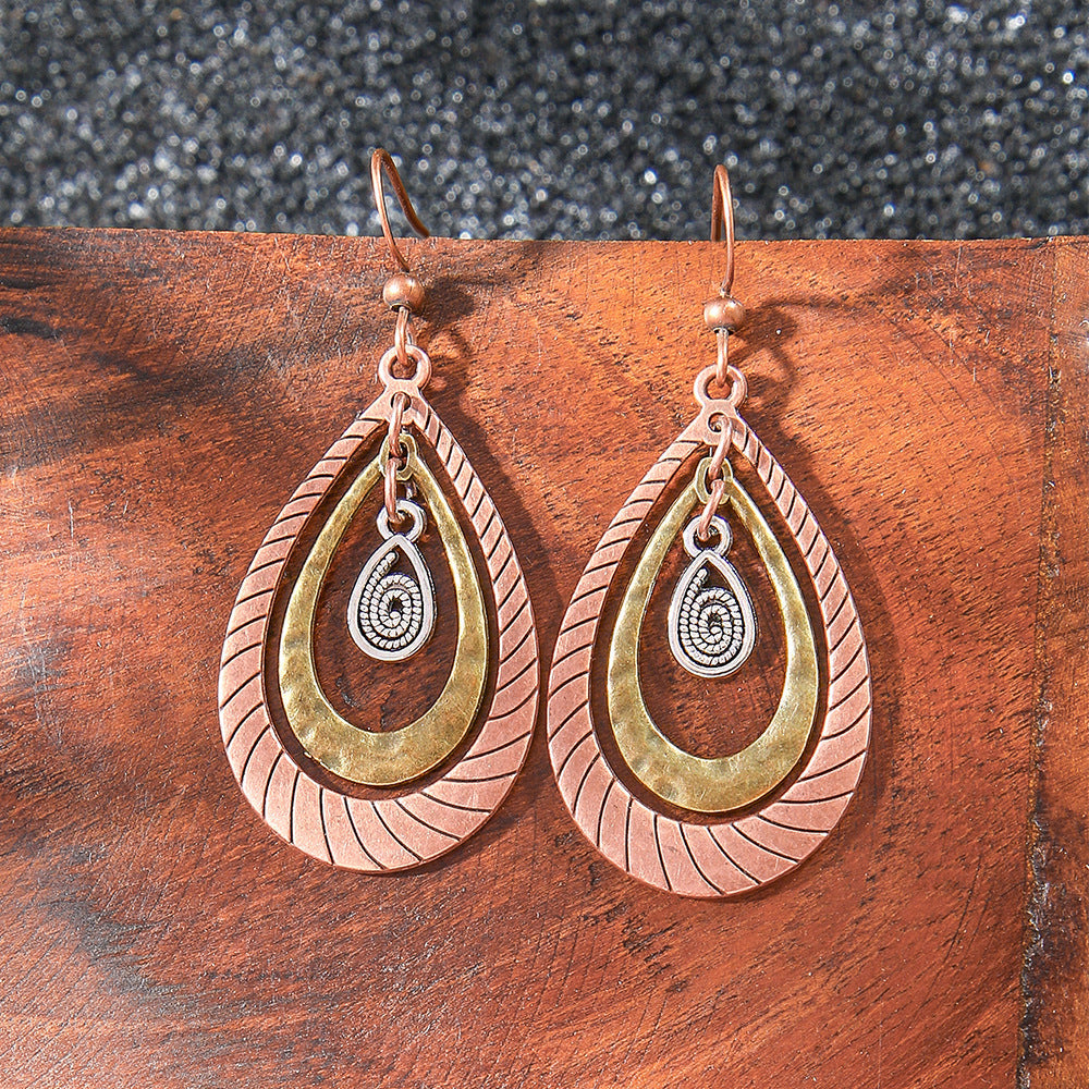 Bohemian Style Handmade Tassel Earrings with Heart-Shaped Design