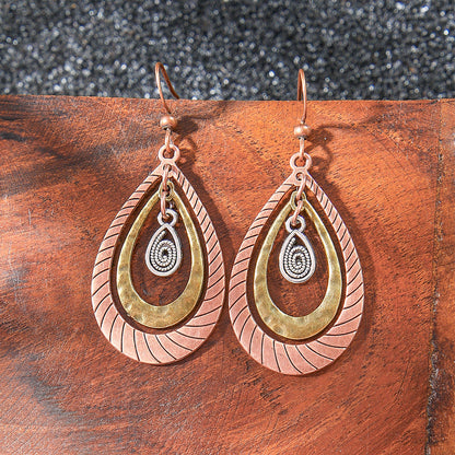 Bohemian Style Handmade Tassel Earrings with Heart-Shaped Design