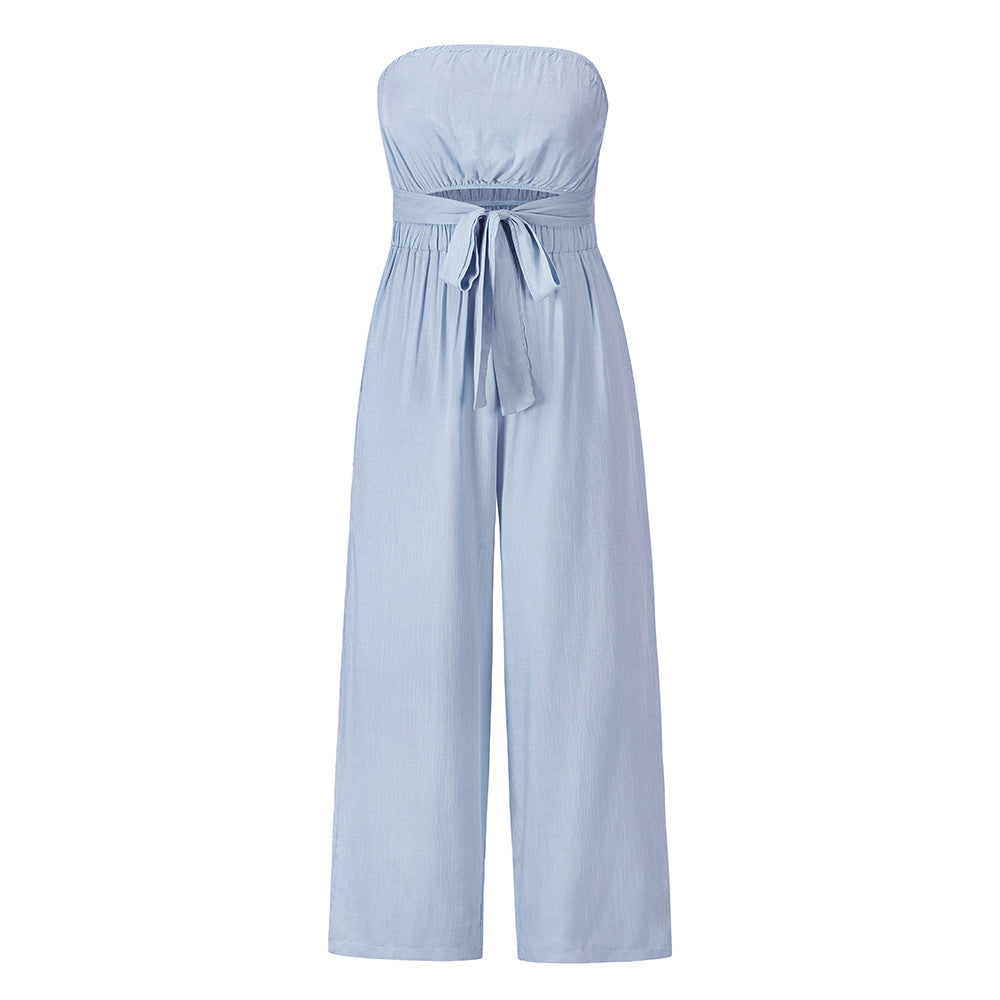 Casual Fashion Suit Sexy Backless Slim Jumpsuit