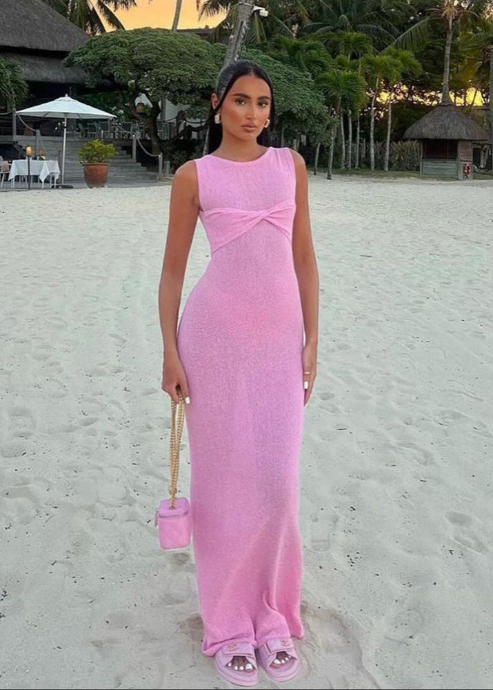 Knitted Bodycon Maxi Dress Soft Lightweight Knit