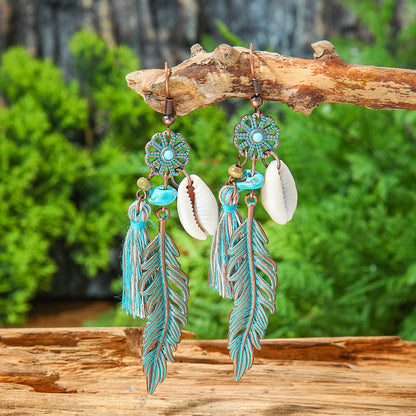 Bohemian Geometric Tassel Earrings Exotic Vacation Jewelry