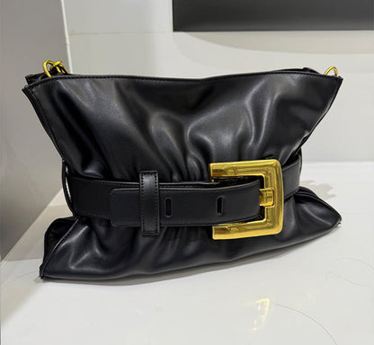 Trendy Belt Buckle Tote Shoulder Bag