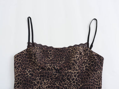 Elegant Satin Spaghetti Strap Lace Trim Top
