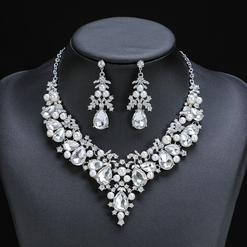 Elegant Alloy Necklace and Earring Set for Women