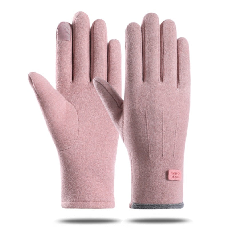 Winter Soft Windproof Thick Fleece Thermal Gloves