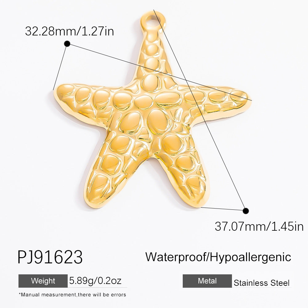DIY Gradient Butterfly Flower Stainless Steel Pendants