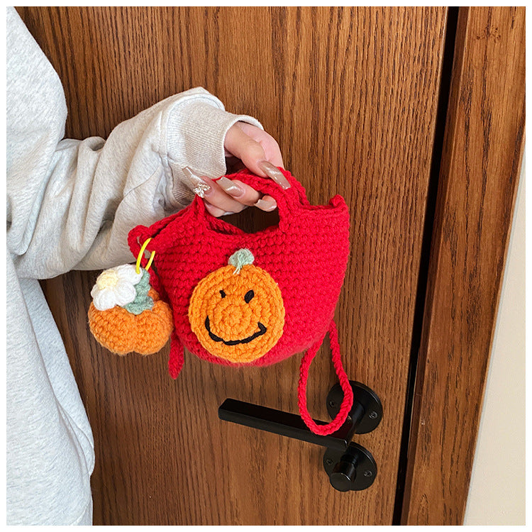 Trendy Santa Claus Crochet Christmas Shoulder Bag