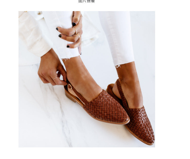 Women'S Pointed Toe Strap Flat Sandals