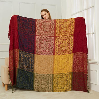 Shawl Blanket, Sofa Towel Blanket, Bed Blanket, Bay Window Mat, Chenille Jacquard Blanket