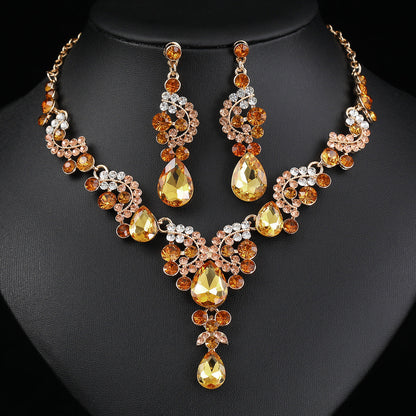 Elegant 3-Piece Necklace and Earring Set for Bride