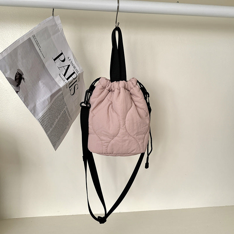 Casual Solid Color Minimalist Bucket Bag
