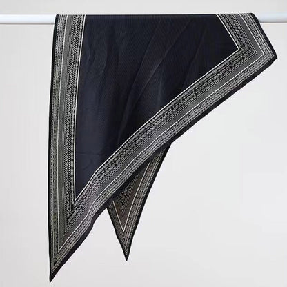 Vintage Polka Dot Triangle Silk Scarf