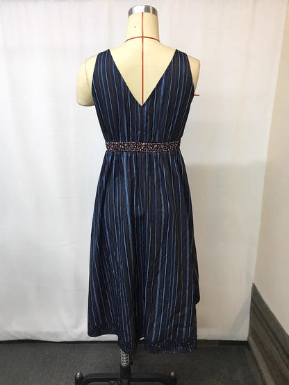 Vintage Western Style Summer Casual Dress with Floral Print