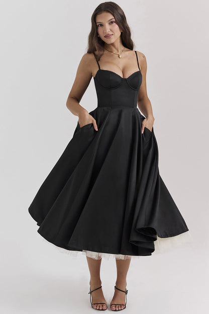 Layered Sweet Spaghetti Puffy Party Dress