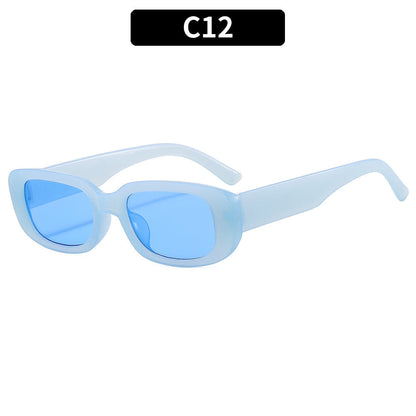 Trendy Square Frame Sunglasses Pink Lens Stylish Women's Eyewear