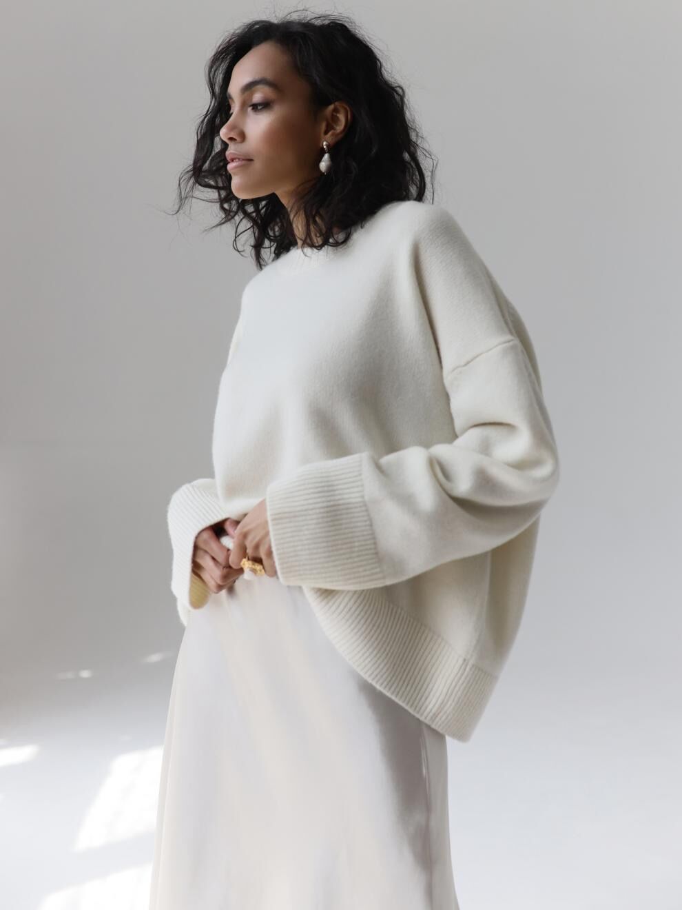 Simple Soft Solid Color Ribbed Knit Top