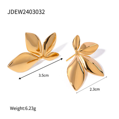 Irregular Simple Line Stud Earrings