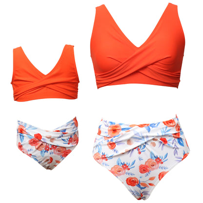 Parent-Child Swimwear Set Stylish Lightweight Bikini