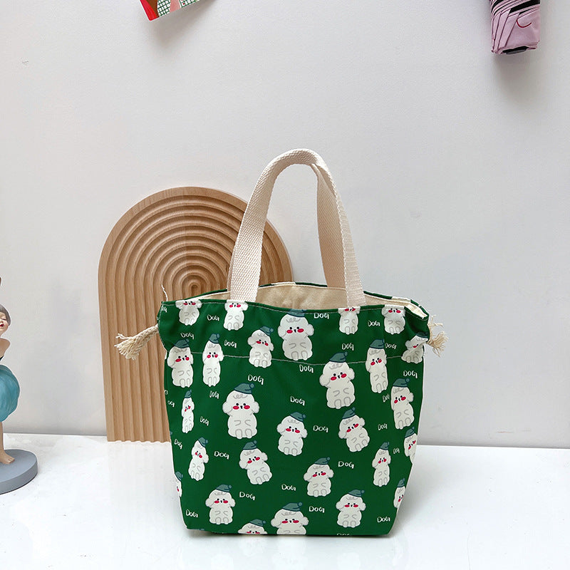 Trendy Waterproof Lunch Bag with Drawstring Closure