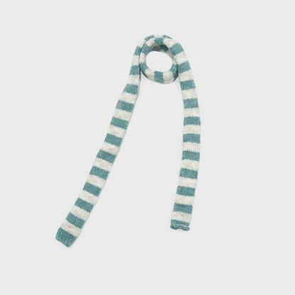 Striped Knit Scarf for Women - Acrylic Warm Fashion Accessory
