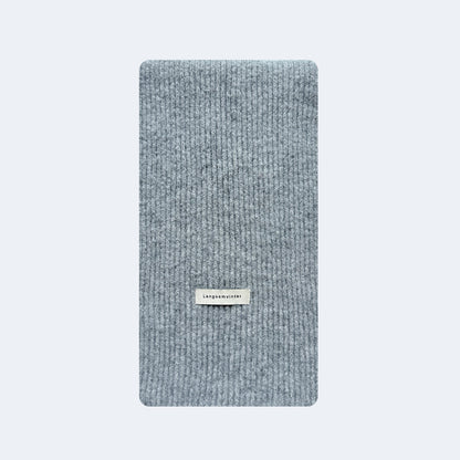 Classic Stripe Knit Scarf Women Soft Wool Blend Winter Neck Wrap
