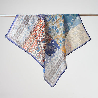 Flower Print Breathable Soft Silk Scarf