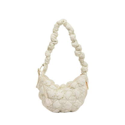 Chic Puffed Women's Shoulder Bag Trendy Nylon Crossbody Bag