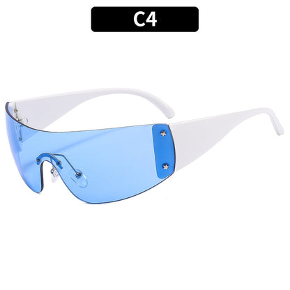 Y2K Star Shaped Rimless Sunglasses Trendy Outdoor Eyewear