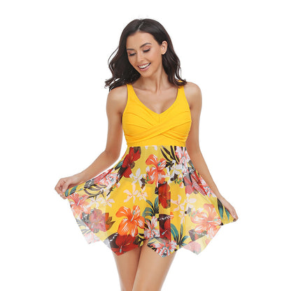 Women’S Two-Piece Mesh Skirt Swimsuit