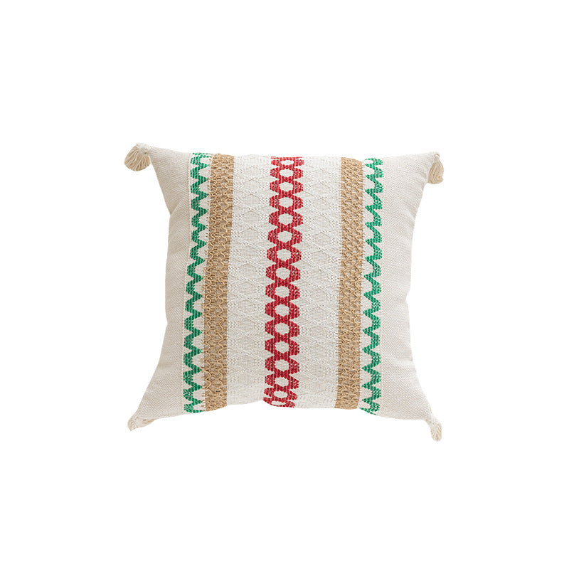 Minimalist Christmas Jacquard Tassel Cushion Covers