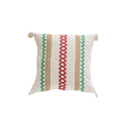 Minimalist Christmas Jacquard Tassel Cushion Covers