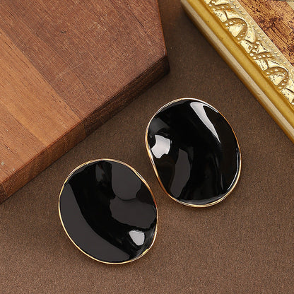 French Style Elegant Irregular Wave Drop Earrings High-End Aesthetic