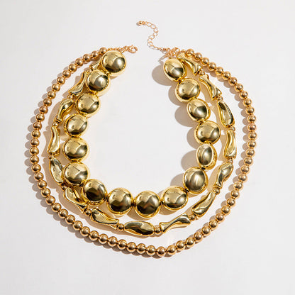 Trendy Ccb Letter Choker Necklace With Handmade Pearl Bow