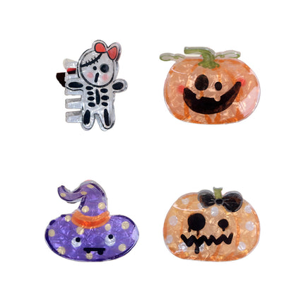 Cute Mini Pumpkin Ghost Halloween Hair Claw