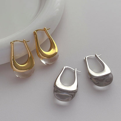 Vintage Crystal Elegant Simple Hoop Earrings