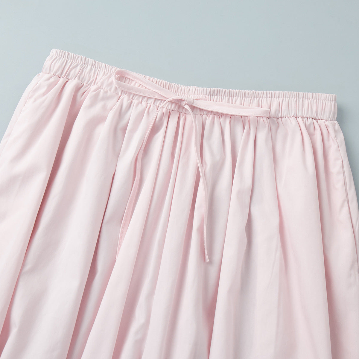 Simple Solid Color Elastic Waist Harem Pants