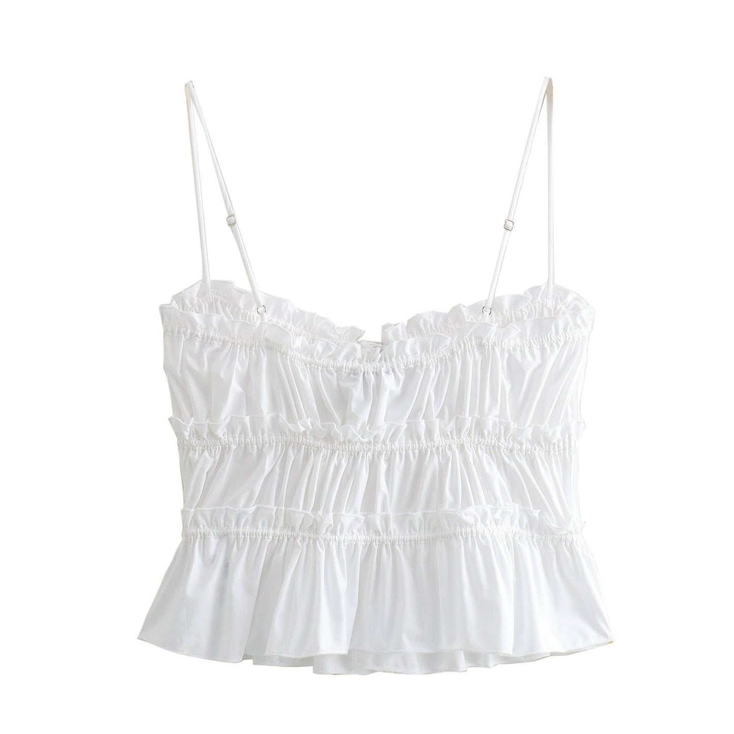 Simple Bowknot Spaghetti Strap Crop Top