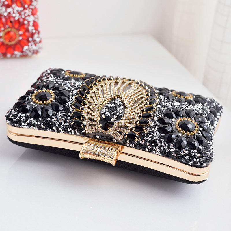 Rhinestone Clutch Evening Bag Stylish Vintage Party Handbag