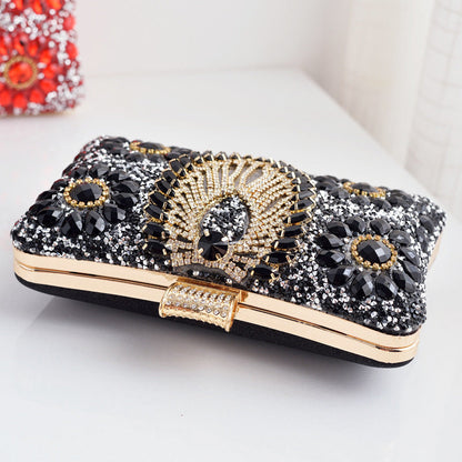 Rhinestone Clutch Evening Bag Stylish Vintage Party Handbag