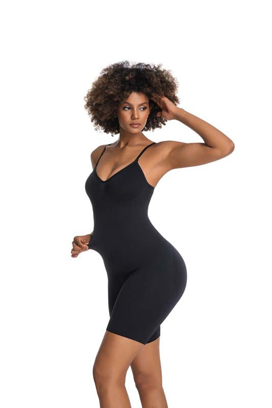 Slimming Seamless Bodysuit With Adjustable Straps And Butt Lifting Design