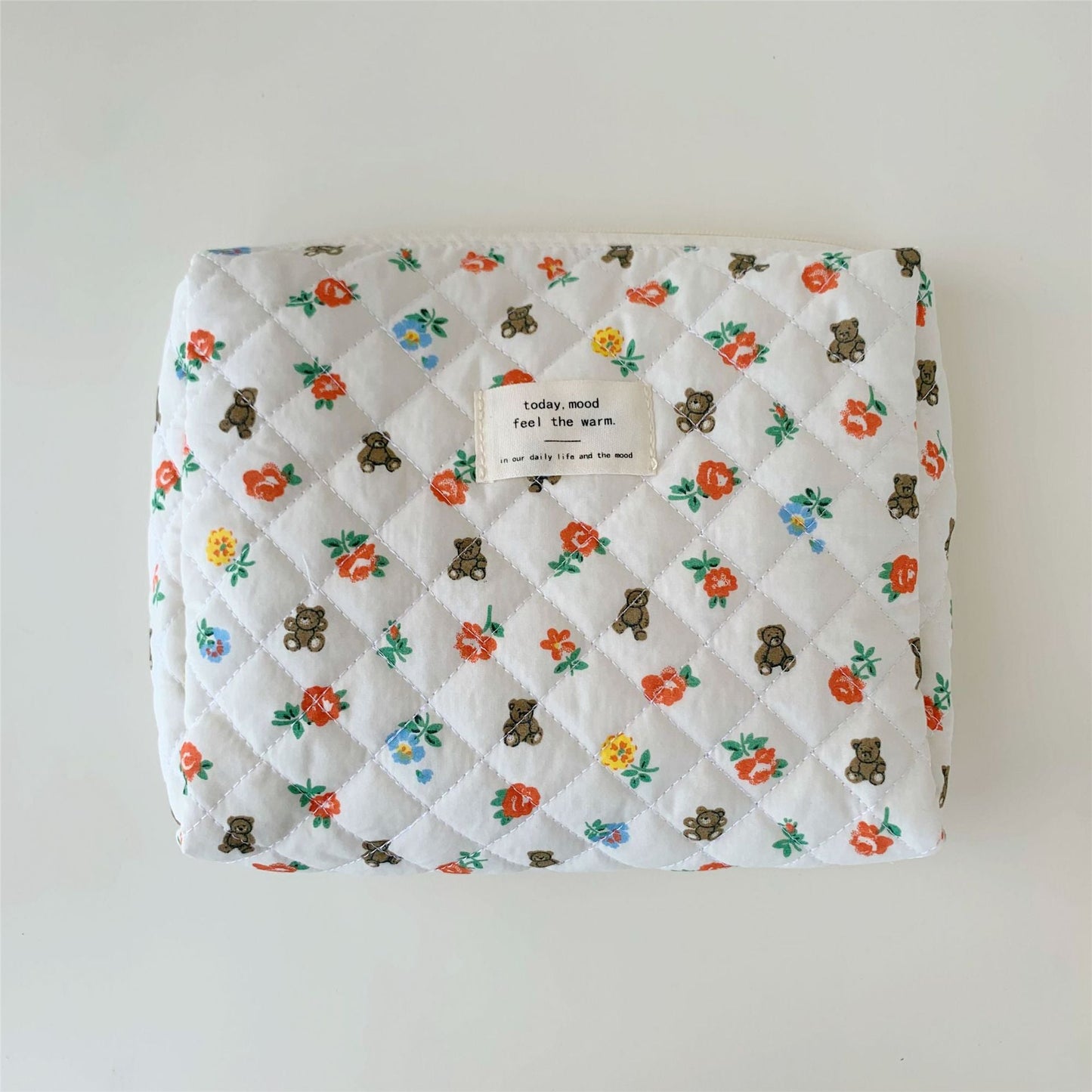 Flowal Print Simplle Make Up Bag