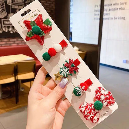 Cute Reindeer Christmas Theme Hair Clip